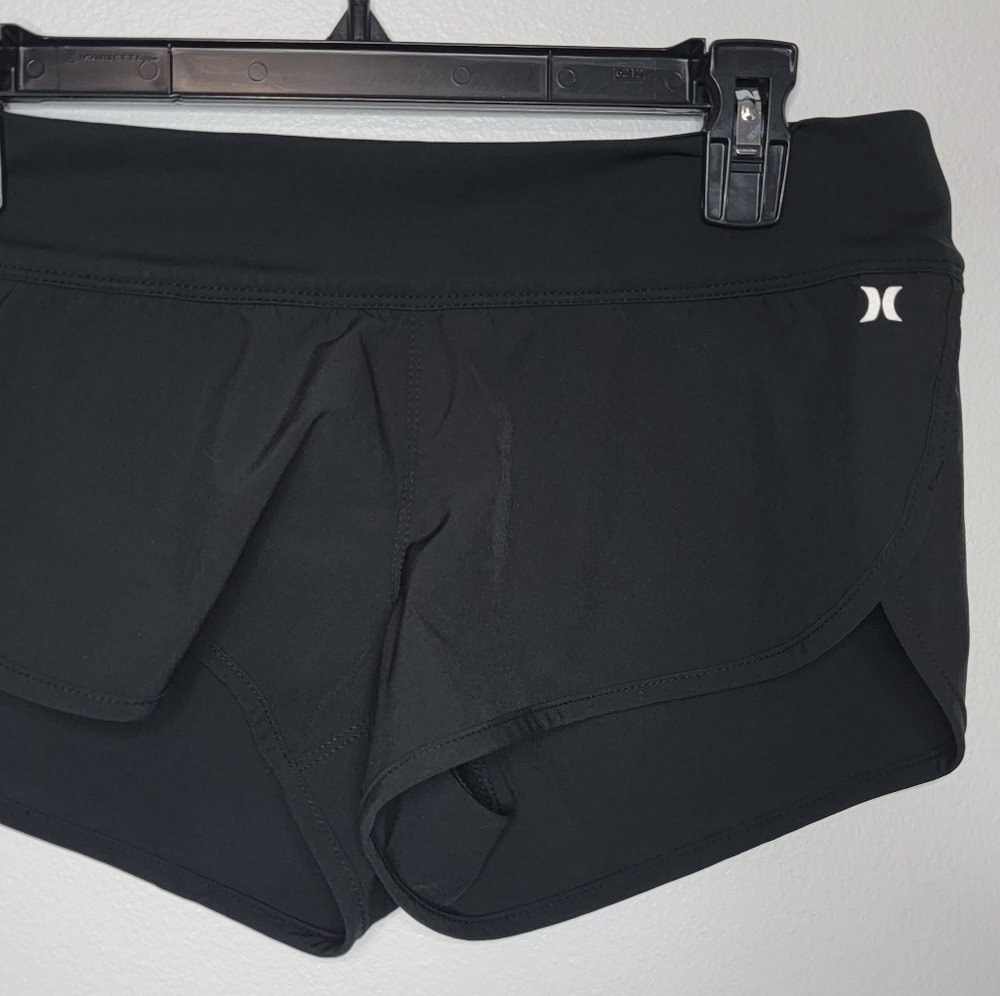 Hurley Phantom Surf Board Shorts Black Women's S Small Swim Trunks Beach Booty